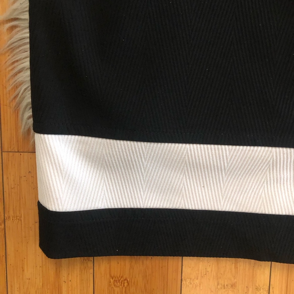 Boss Hugo Boss Textured Colorblock Classic Black White Sheath Dress size L - Picture 10 of 16